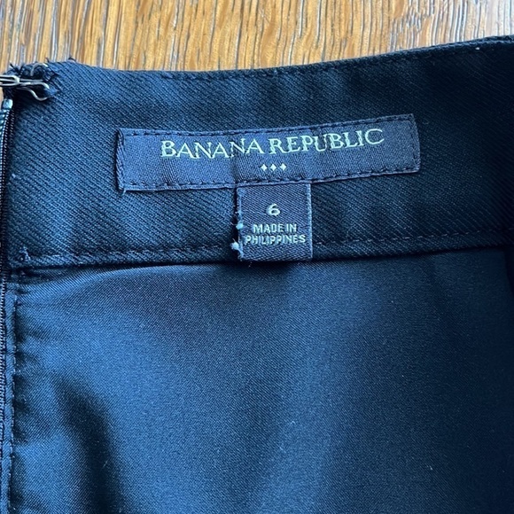 Banana Republic Black Pencil Skirt Fully Lined Size 6 - Picture 4 of 11